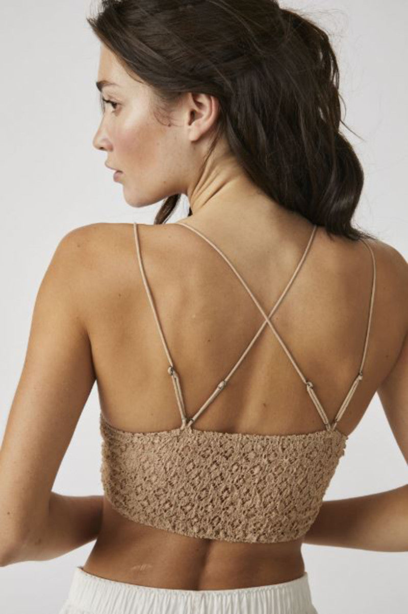 Adella Bralette in nude back view
