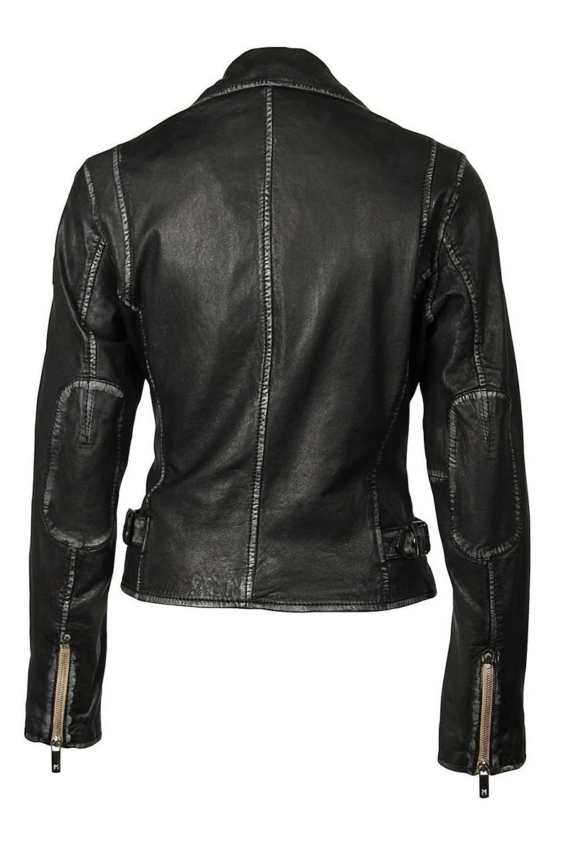 Sofia 4 RF vegan jacket in black back view