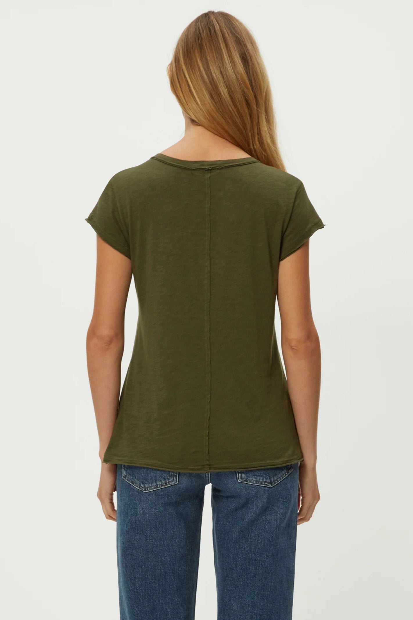 TRUDY CREWNECK TEE IN TOPIARY BACK VIEW