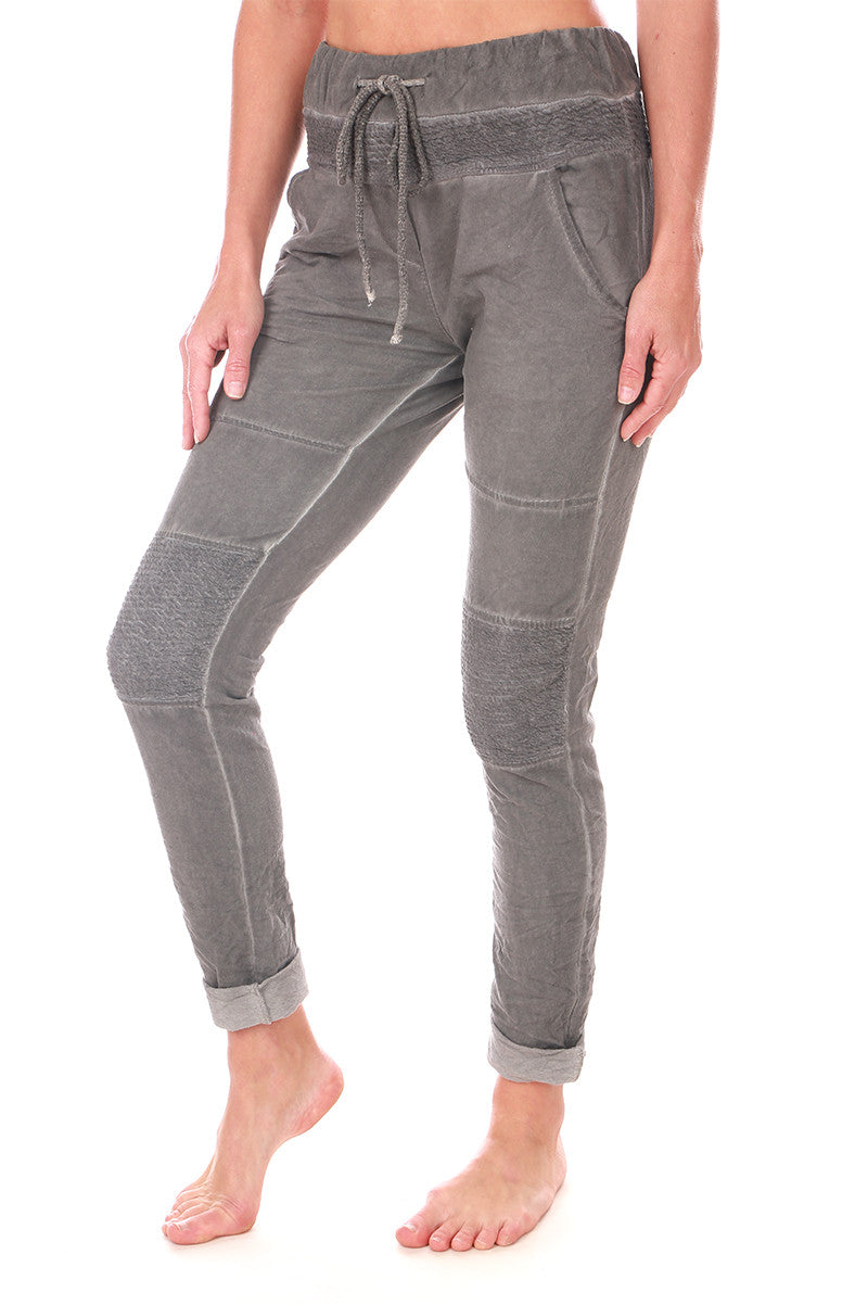 Motto Drawstring jogger in charcoal side view