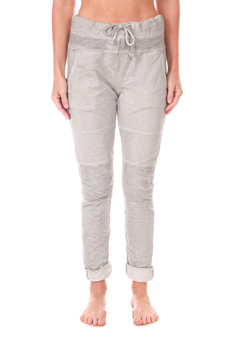 Motto Drawstring jogger in lt grey front view