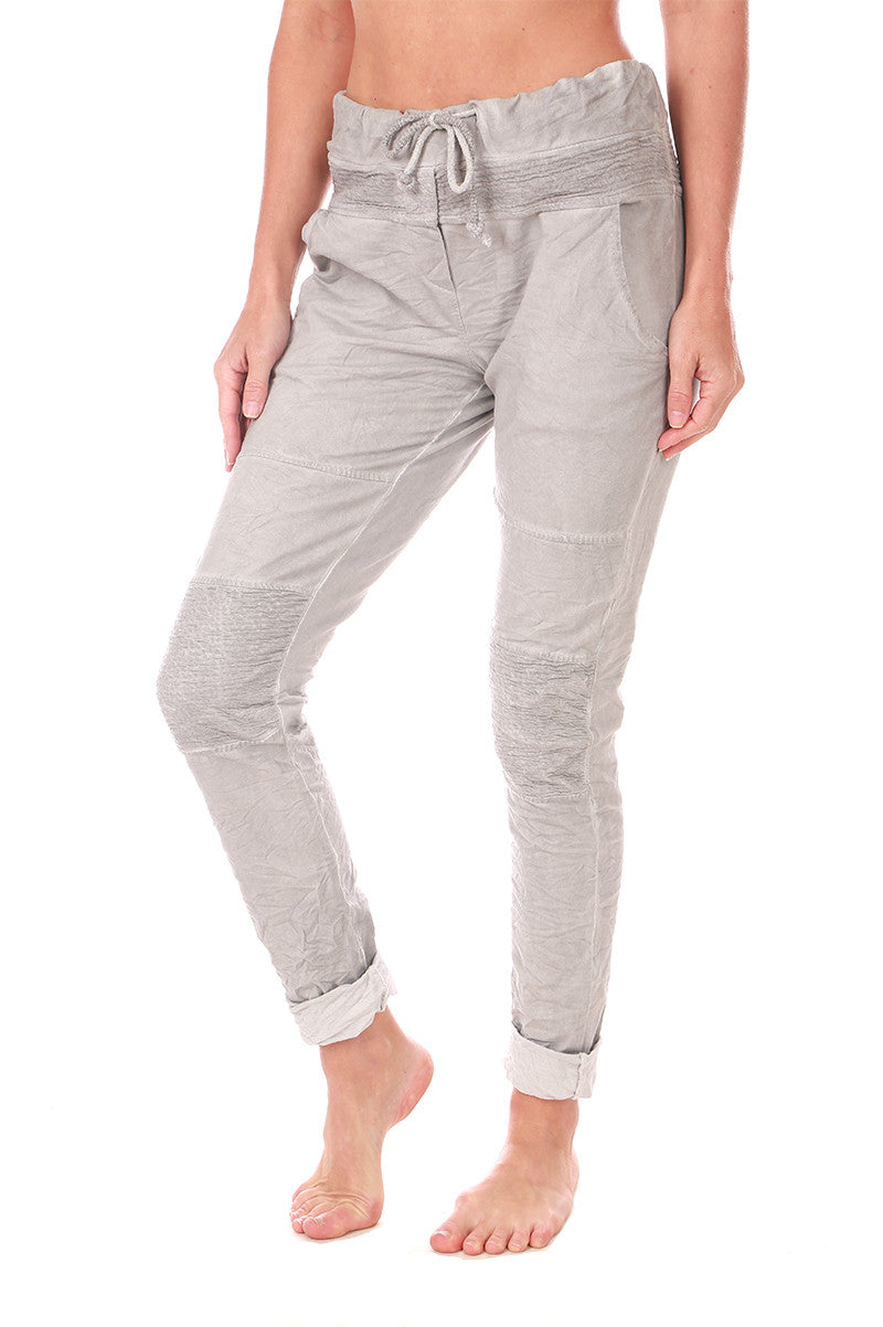 Motto Drawstring jogger in lt grey side view