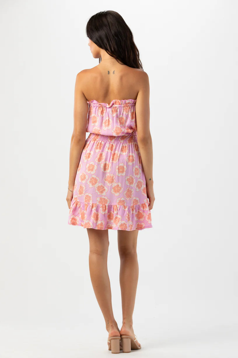 Ryden Maxi dress in Lanai floral violet back view