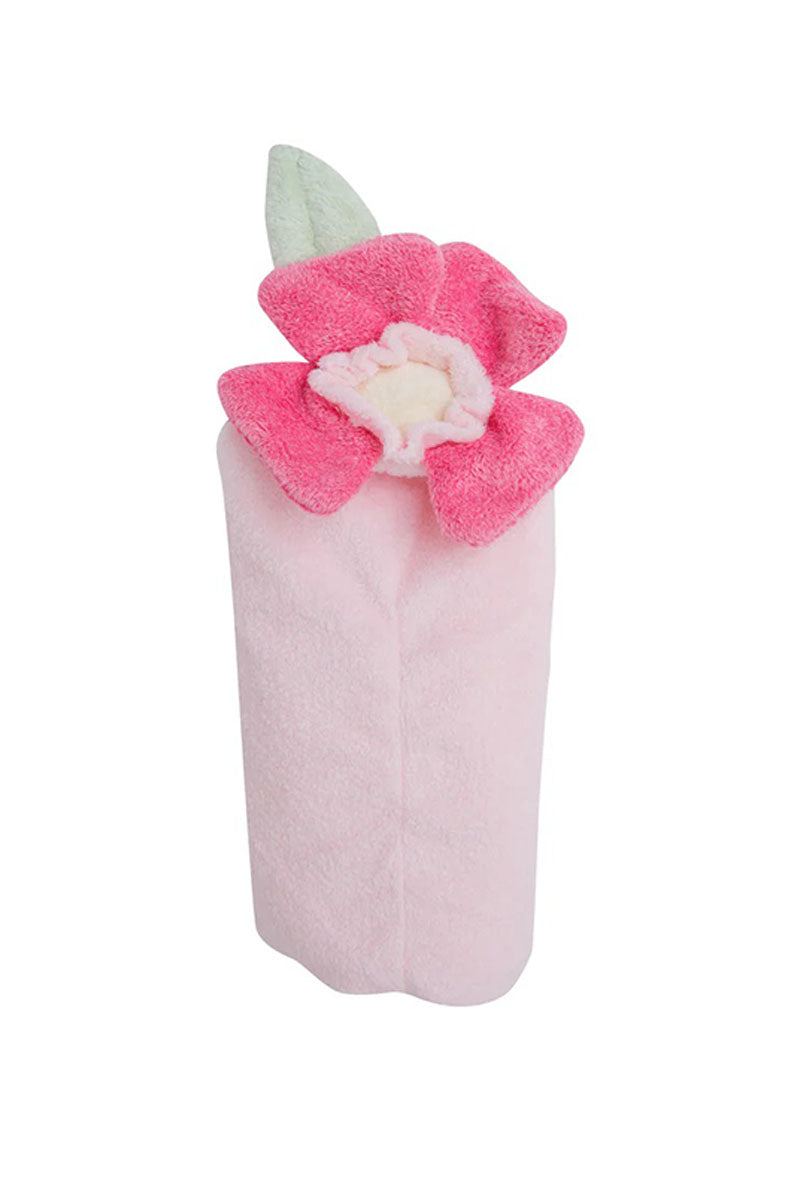 Lovie blankie pink flower rolled up