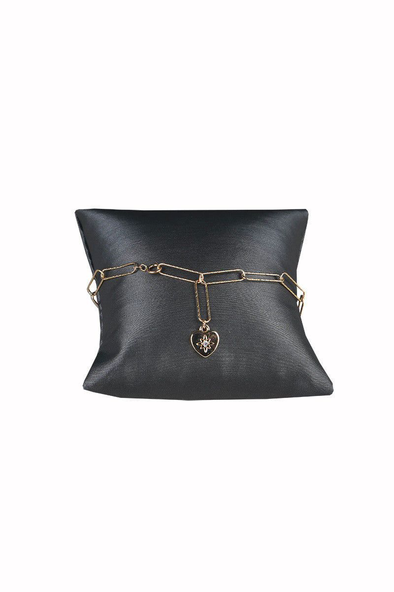 CABLE CHAIN HEART BRACELET