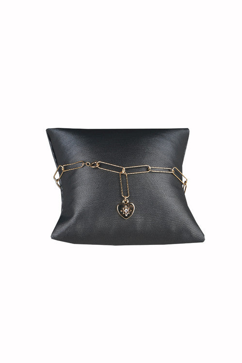 CABLE CHAIN HEART BRACELET