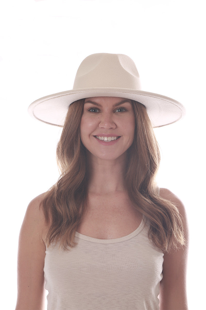 Faux Wool Wide Brim Fedora (+ colors)