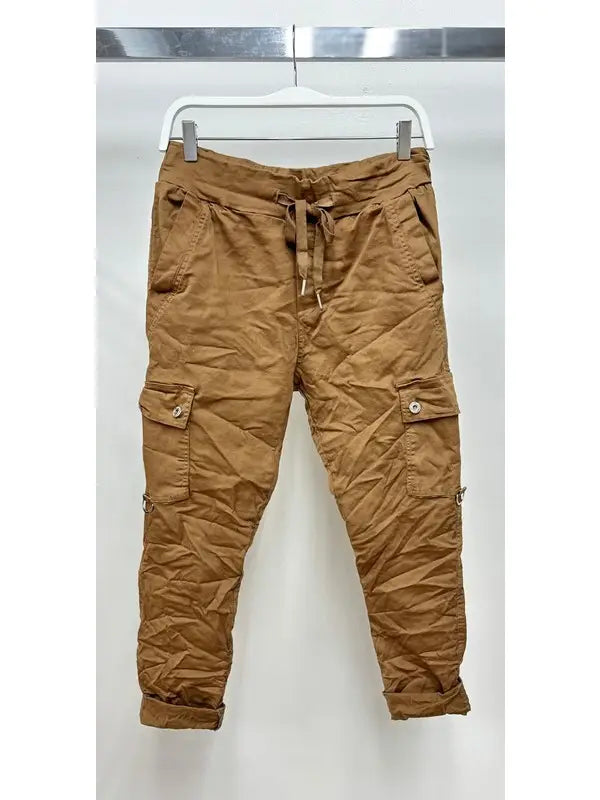 CARGO CRINKLE JOGGERS