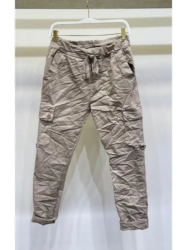CARGO CRINKLE JOGGERS