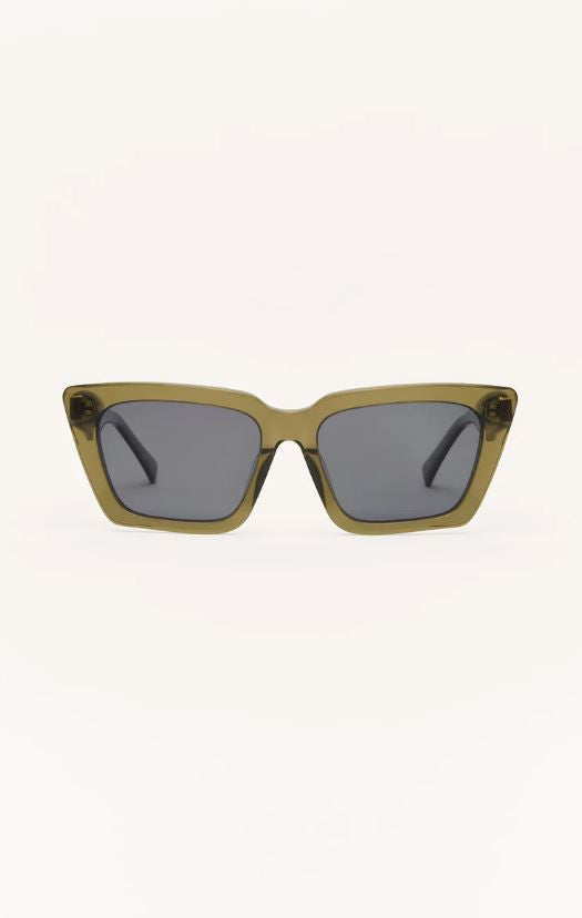 Feel good sunglasses in moss grey polarize