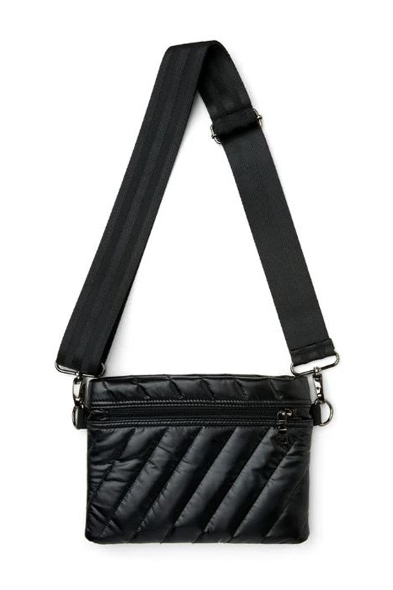 diagonal bum bag 2.0 in pearl black back view