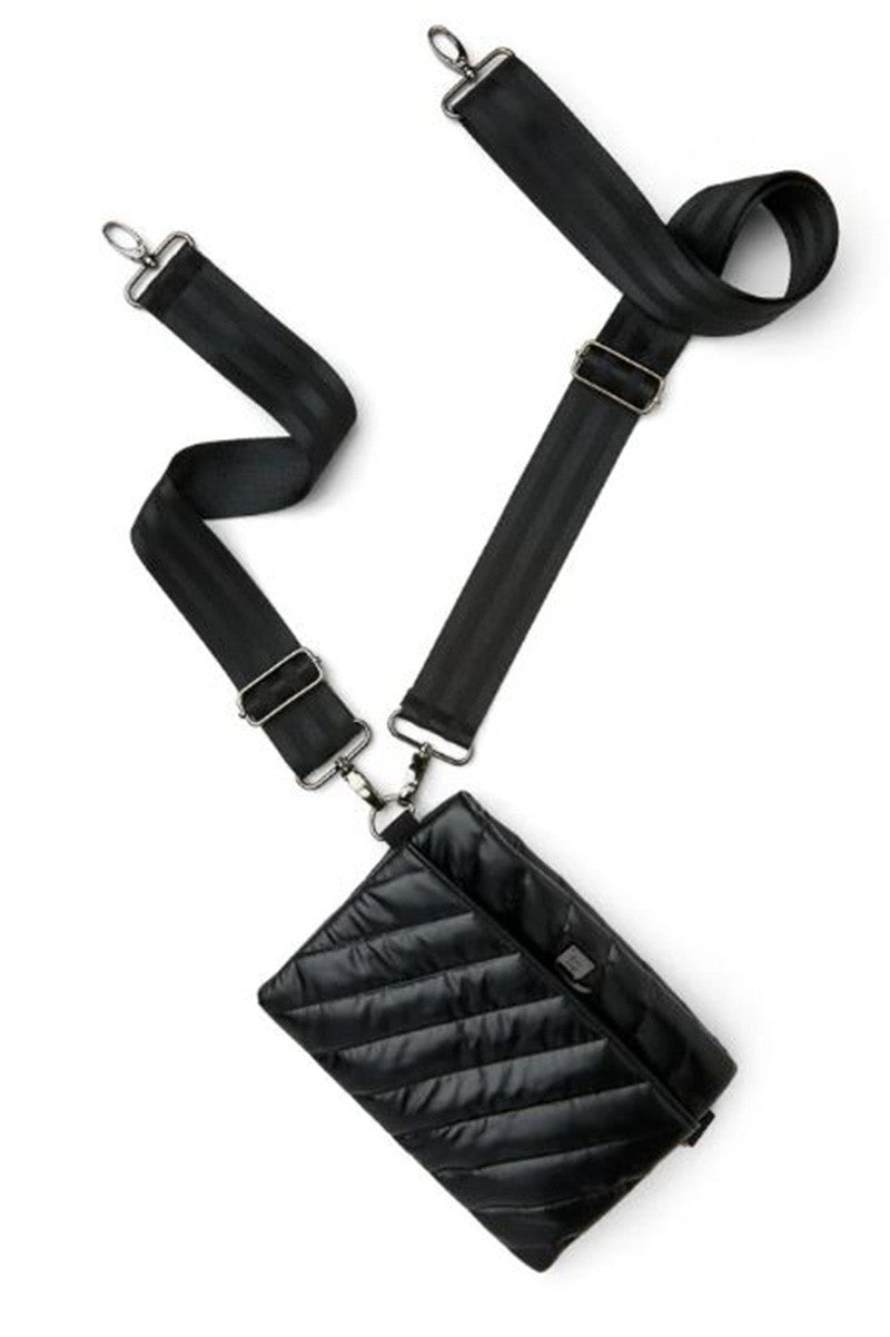 diagonal bum bag 2.0 in pearl black
