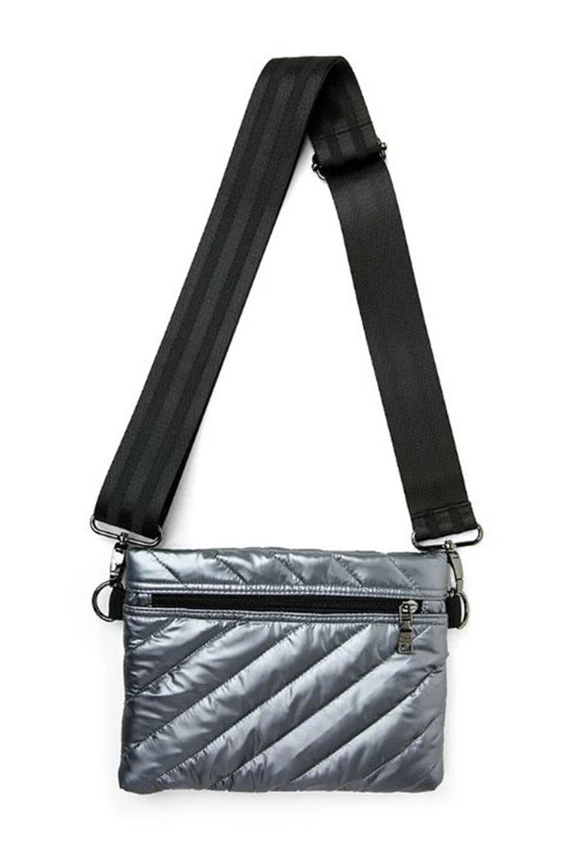 diagonal bum bag 2.0 in pearl grey back view
