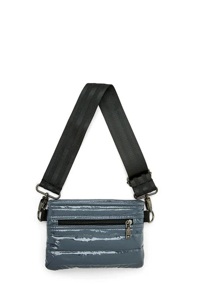 BUM BAG CROSSBODY IN CARBON PATENT BACK VIEW