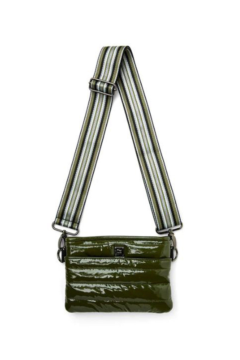 bum bag crossbody in olive patent