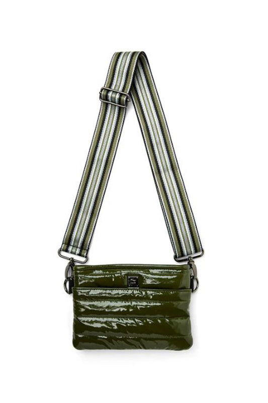 bum bag crossbody in olive patent