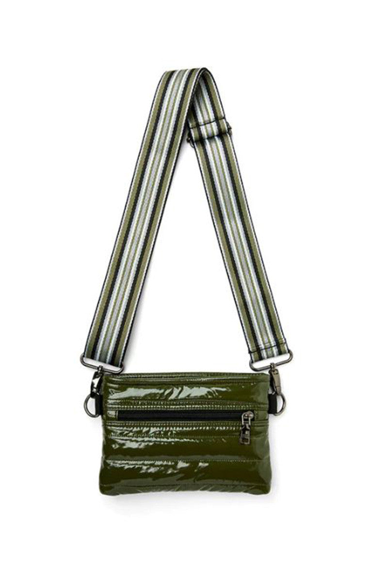 bum bag crossbody in olive patent