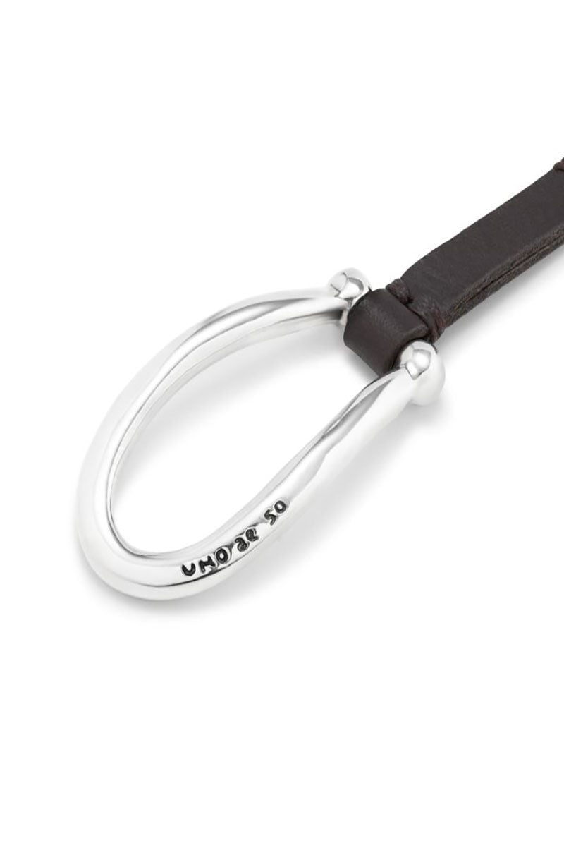 leather bracelet, brown/silver, clasp