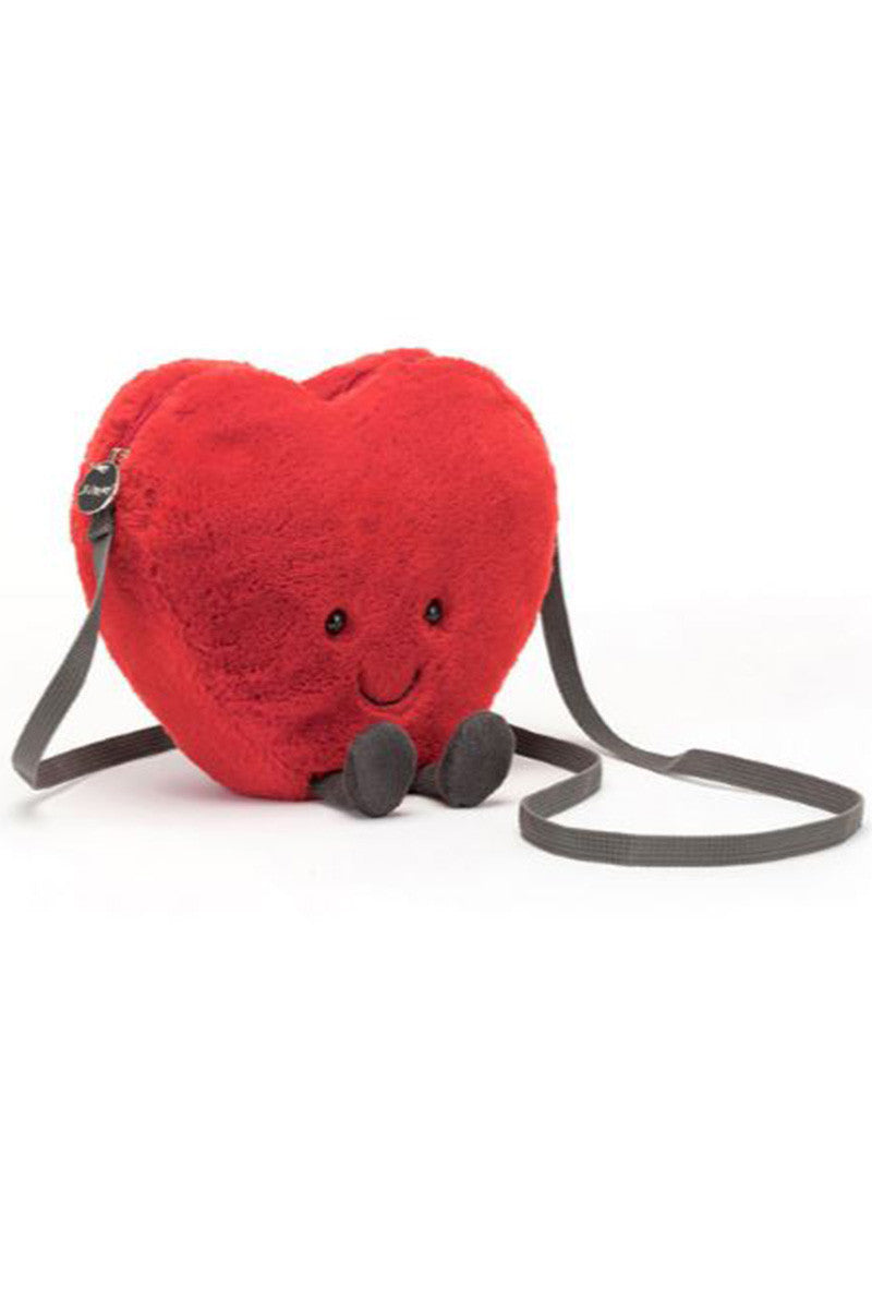 Amuseable heart bag in scarlet