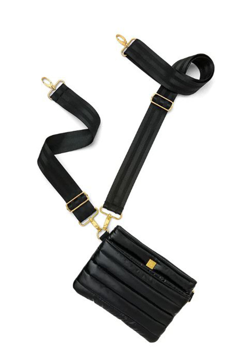 bum bag 2.0 in pearl black FRONT VIEW