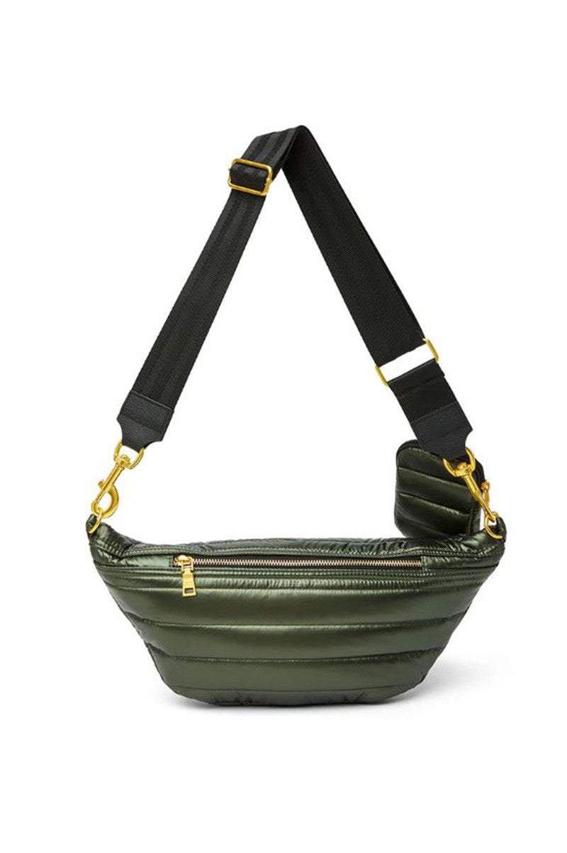 sister sling bag in pearl olive back view