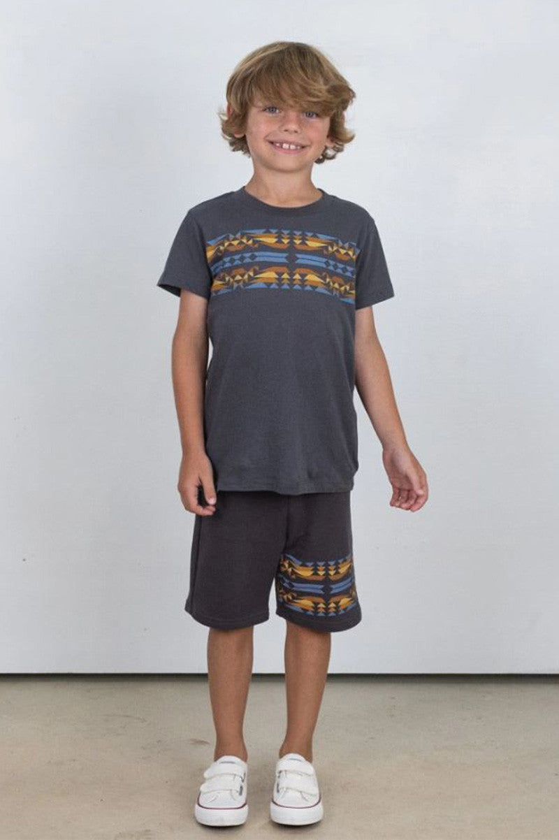 boys nomad sweat shorts, mineral black