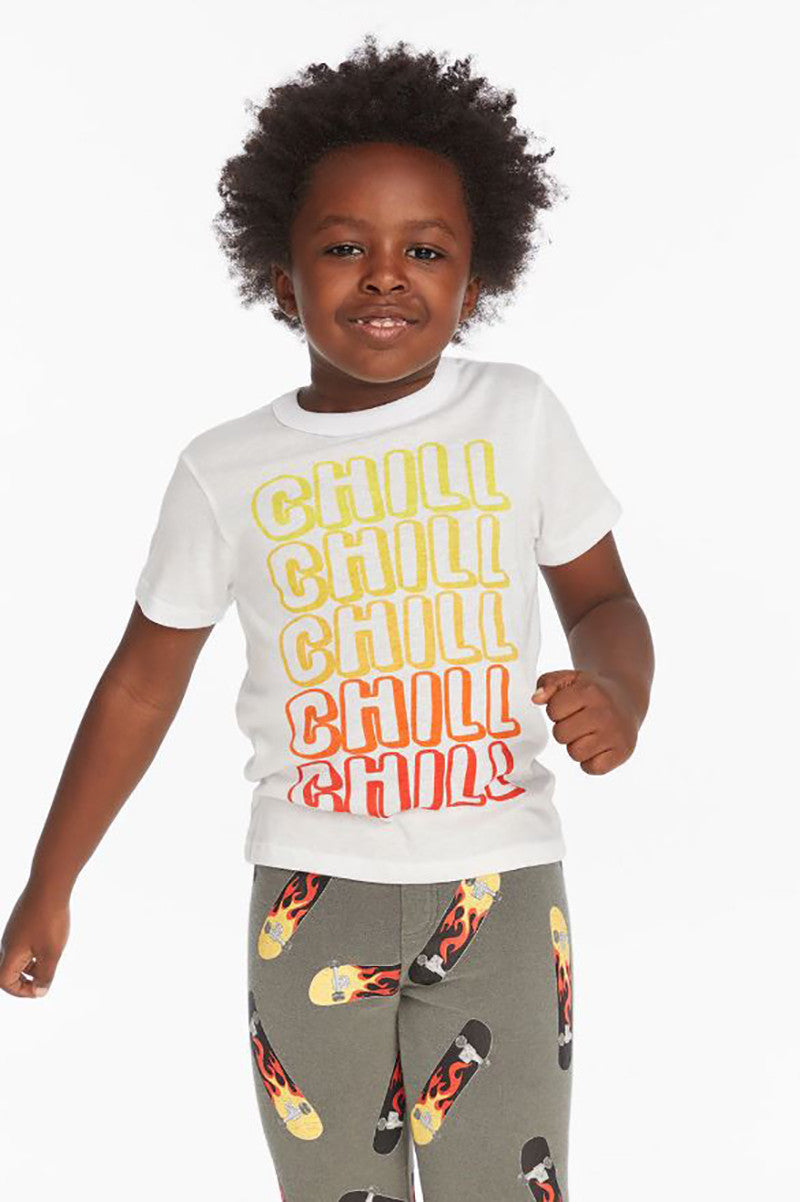 Chill tee in white front view