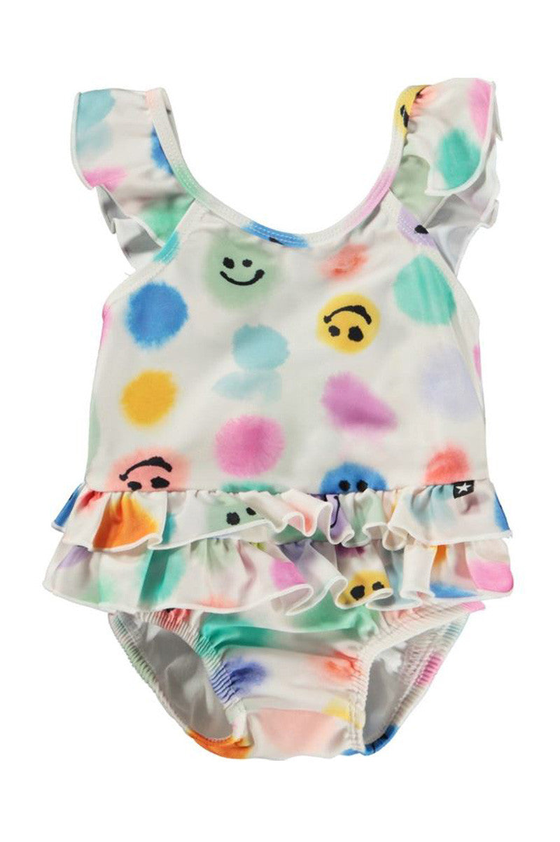 Nalani swimsuit in painted dots front view