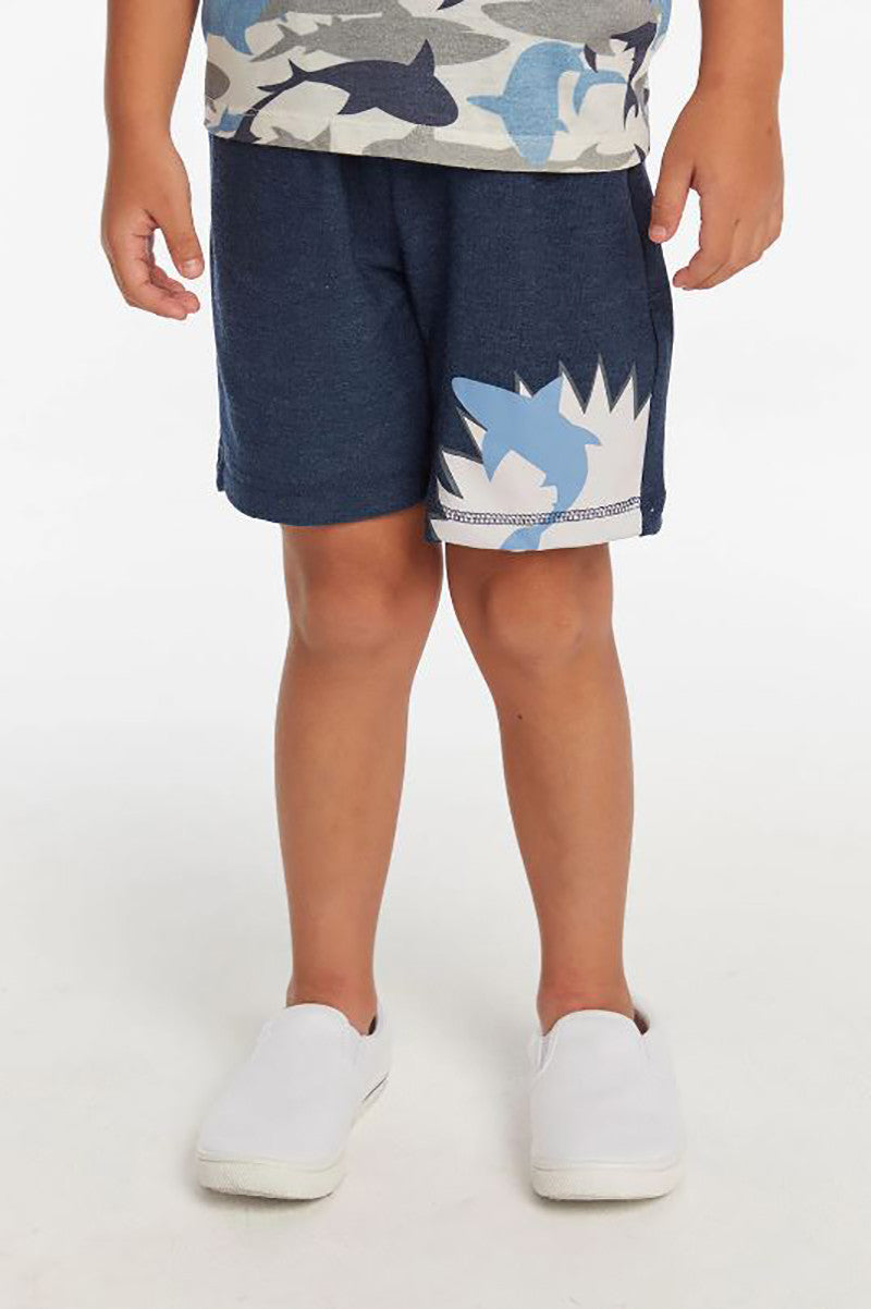 Shark bite shorts in avalon front view