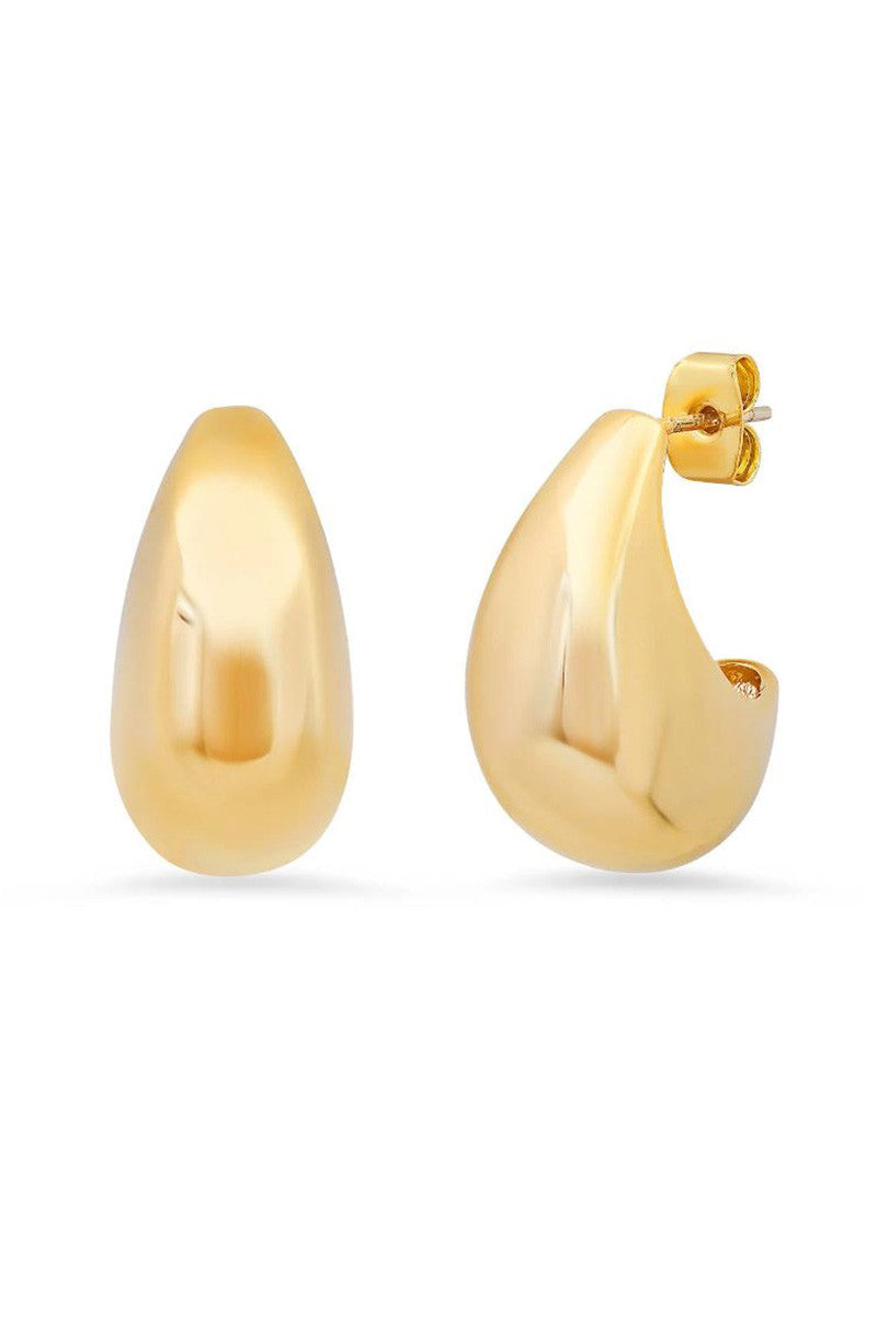 puffy tear drop huggies gold