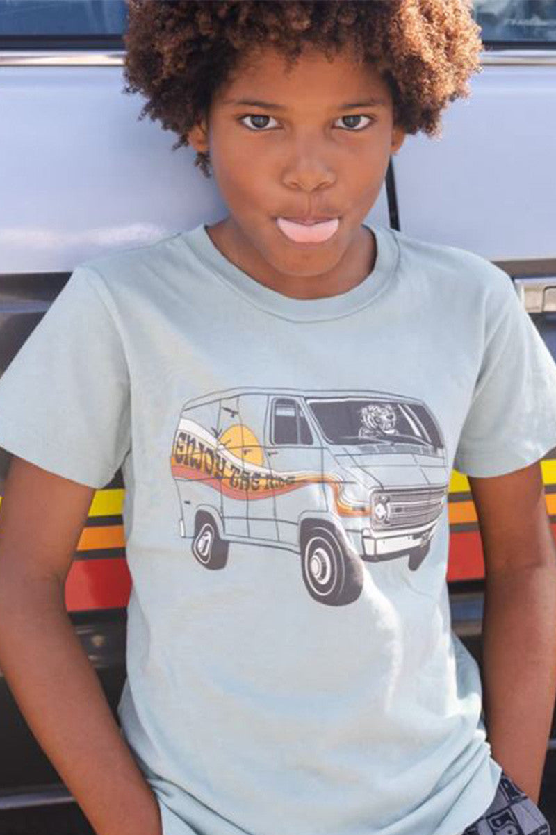 BOYS ENJOY THE RIDE T-SHIRT, SEA GLASS
