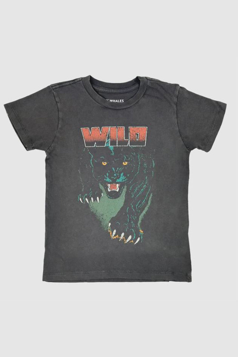 boys wild child t-shirt, mineral black
