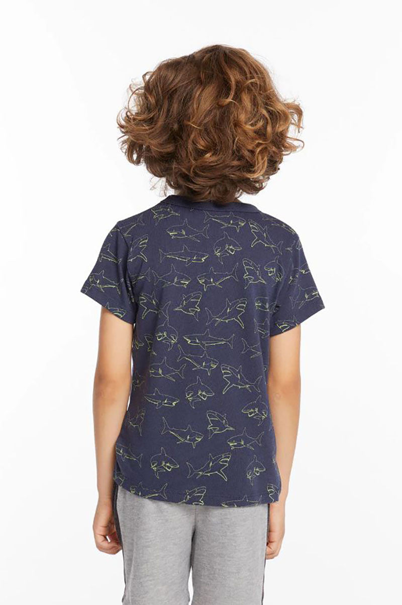 boys shark t-shirt, back, avalon
