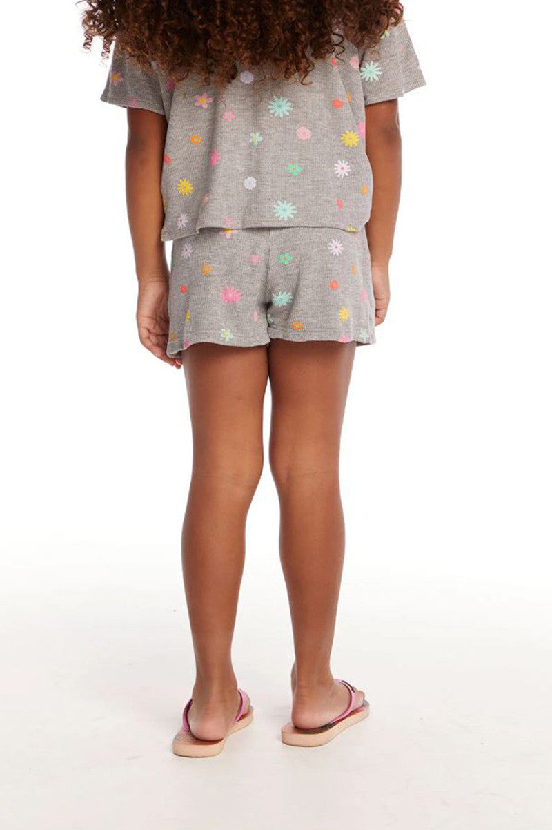 Flowers romper in emb flowers back view