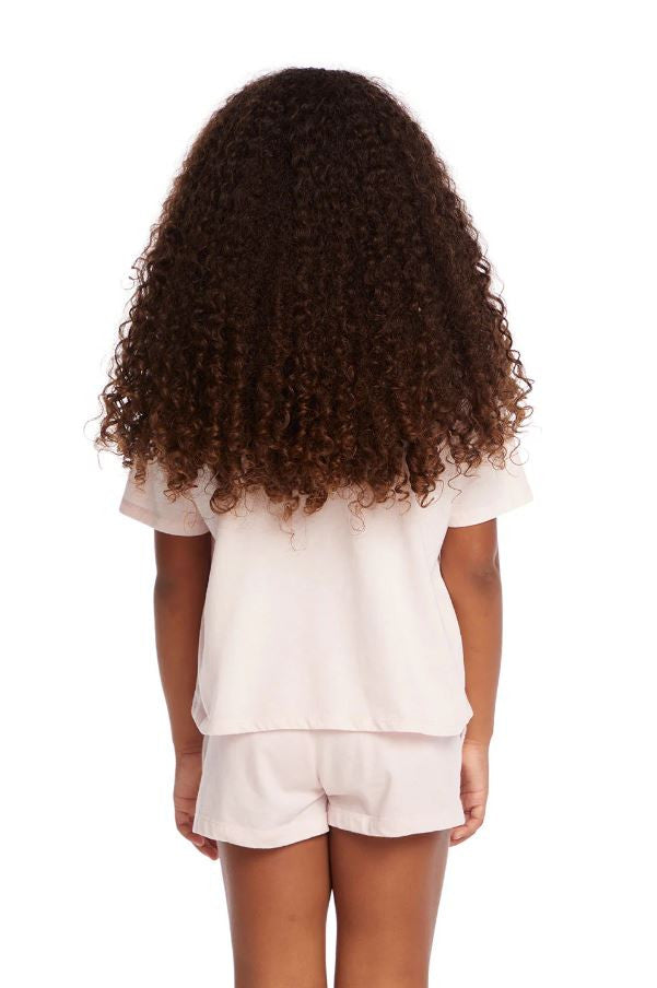 Ladybugs jersey tee in cotton candy back view