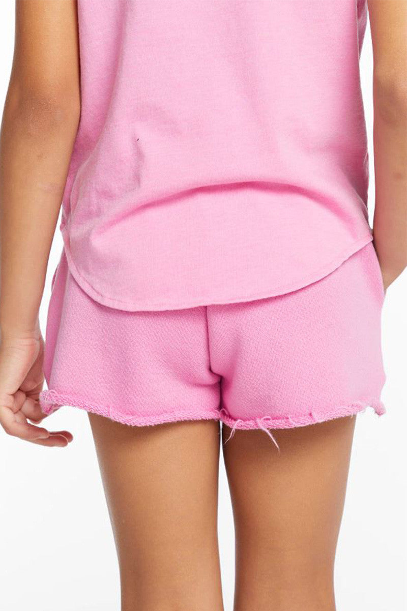 SUNRISE TERRY PEYTON SHORT, pink back, back view