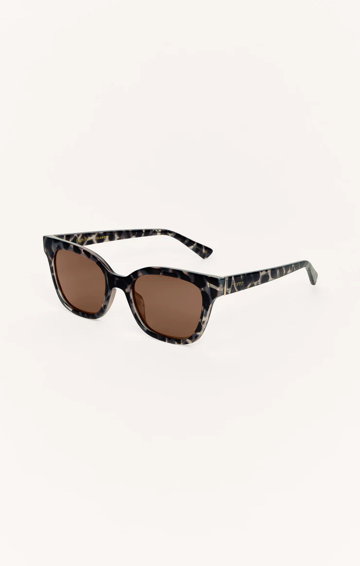 High tide polarized sunglasses in marble tort bronze lens side view