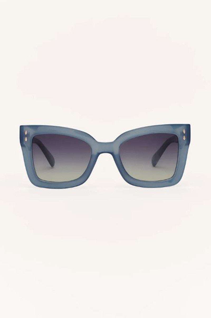 Confidential polarized sunglasses in dark indigo gradient