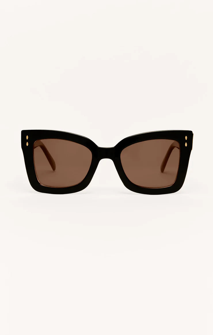 Confidential sunglasses in polish black brown lens