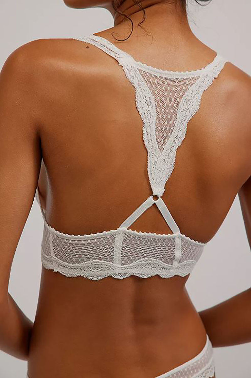 Midweek longline bra in white black view