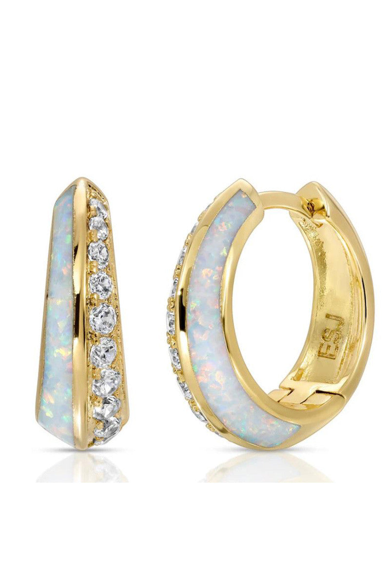 Daze Huggies in gold white opal
