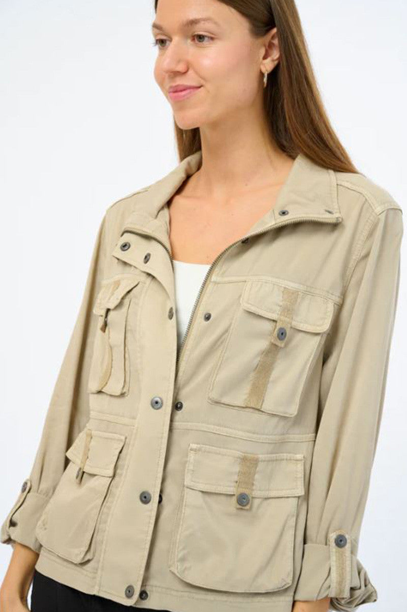 Autumn jacket in clay front view