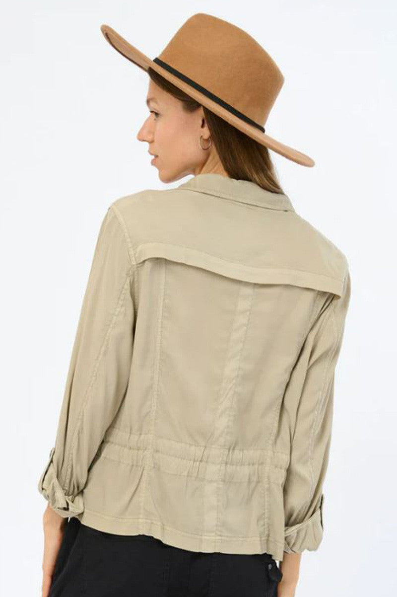 Autumn jacket in clay back view