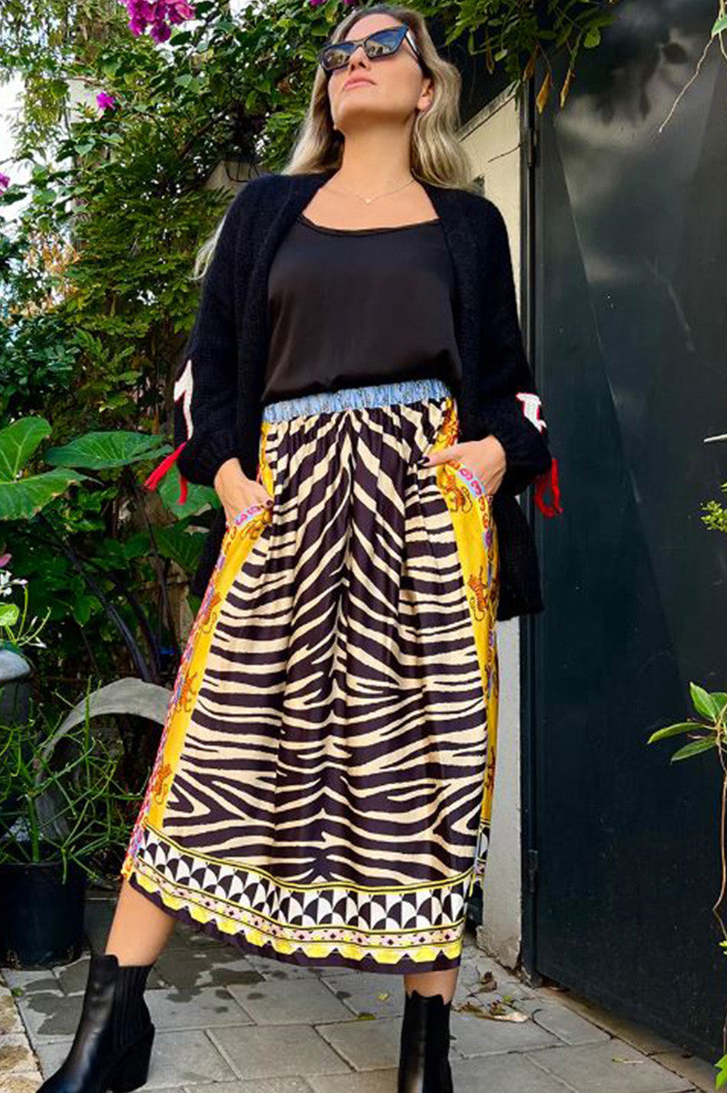 rosalee printed urban skirt front view