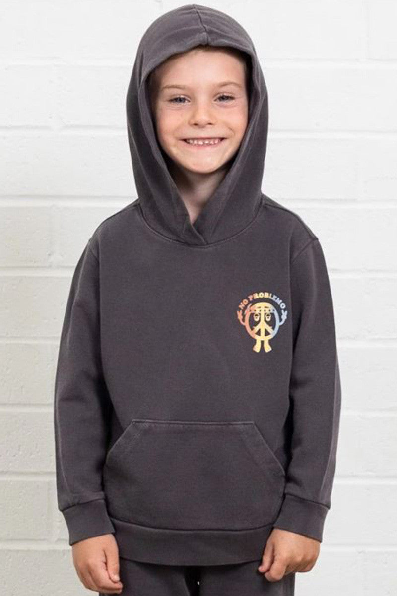 no problemo hoodie in mineral black style view