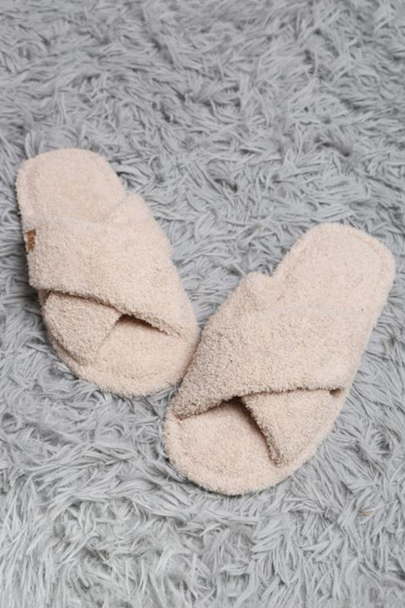 LUXURY SOFT CRISS-CROSS SLIPPERS