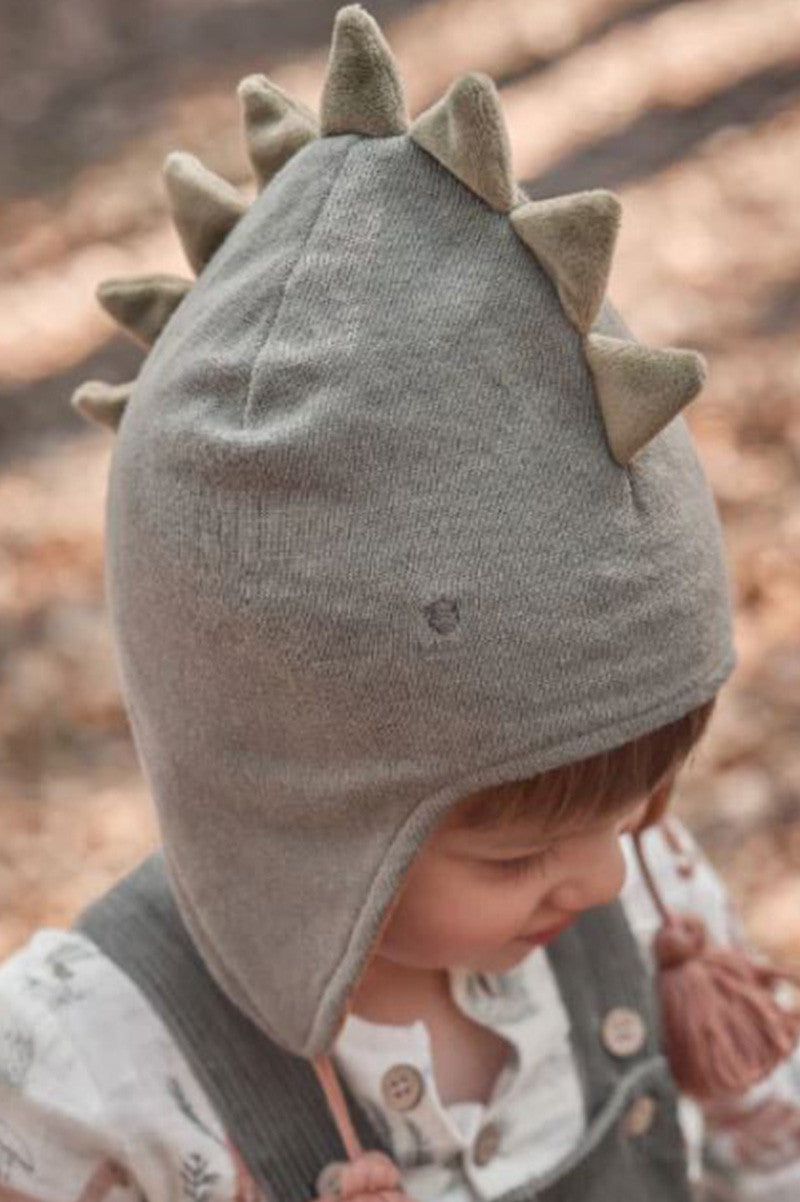 aviator hat in olive green dino