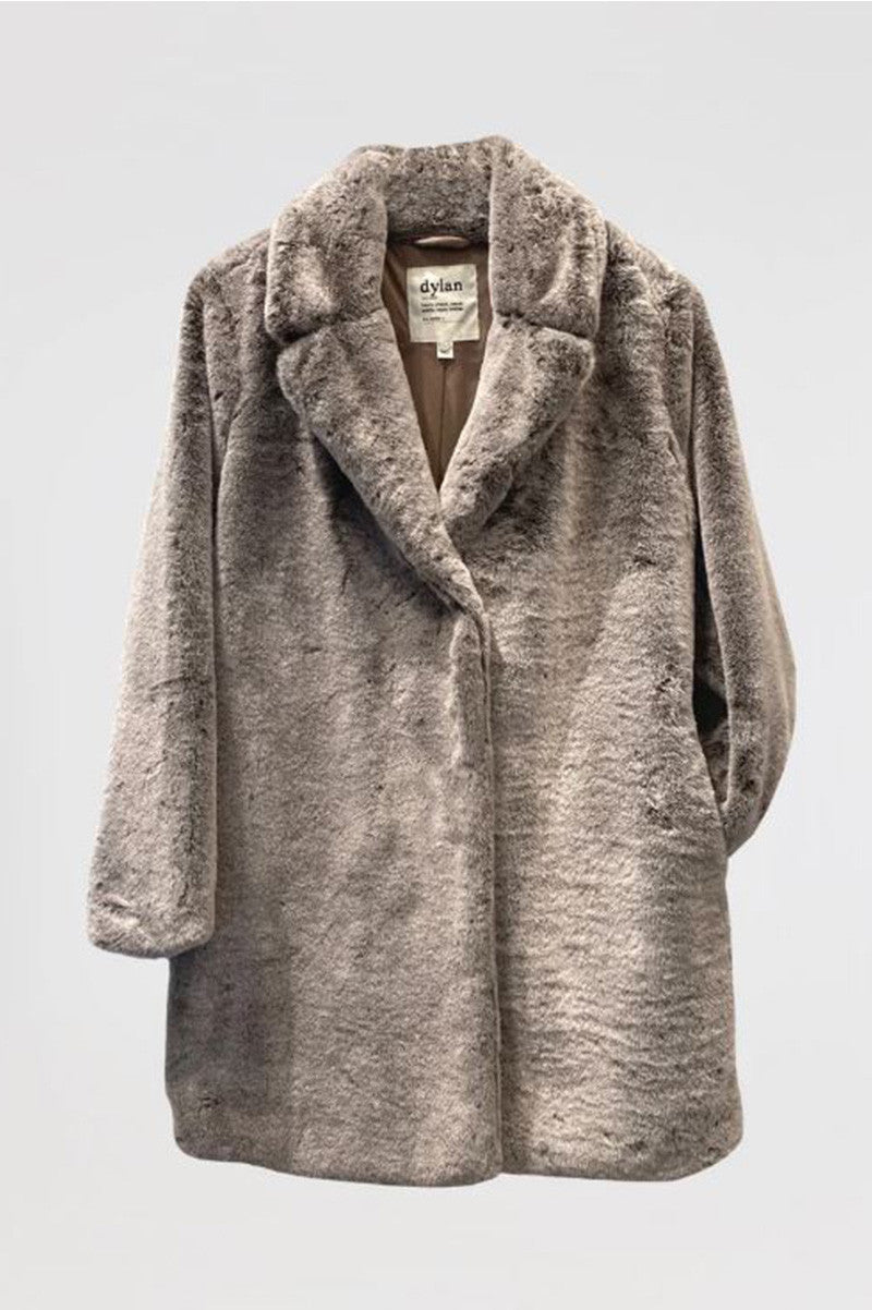 Vintage fur car coat in vintage brown