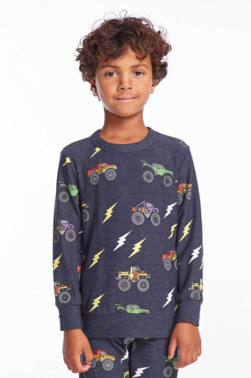 MONSTER TRUCK LONG SLEEVE in avalon front view