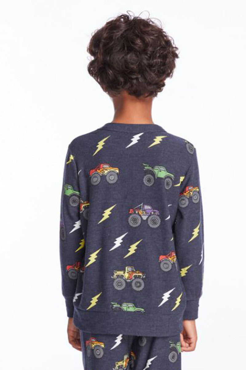 MONSTER TRUCK LONG SLEEVE in avalon back view